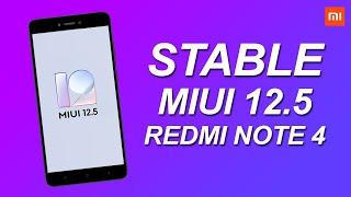 MIUI 12.5 STABLE ROM FOR REDMI NOTE 4 - DOWNLOAD NOW! 