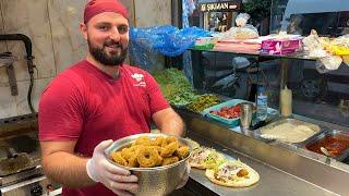 FALAFEL SANDWICH WRAPS! | Delicious Middle Eastern Vegetarian Street Food In ISTANBUL