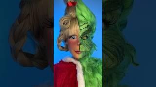 Half The Grinch, Half Cindy Lou Who!️#halfandhalf #thegrinch #cindouwho #thegrinchmakeup