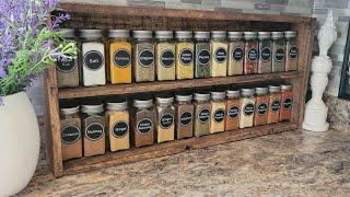 DIY SIMPLE SPICE RACK WITH PALLET WOOD||SMALL KITCHEN STORAGE SOLUTION|| EASY DIY PROJECT $0