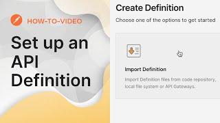 Set up an API Definition