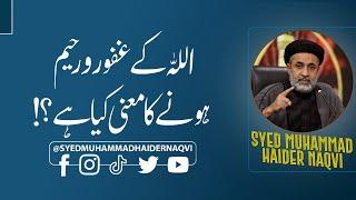 اللہ کے غفور و رحیم ہونے کا معنی کیا ہے؟! || Hafiz Syed Muhammad Haider Naqvi