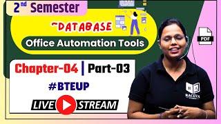 Office Automation Tools | Up Polytechnic 2nd Semester Live Class | CS/IT,  Database, Lec-3