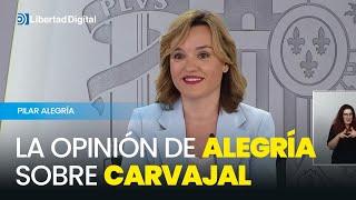 Esto es lo que dice Pilar Alegría sobre el saludo de Carvajal a Sánchez