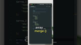 Php array_merge() function #php #shorts