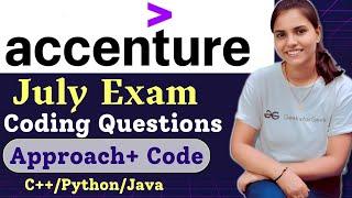 Accenture Coding Questions July Exam | Latest Coding Questions asked in Accenture #accenture_coding