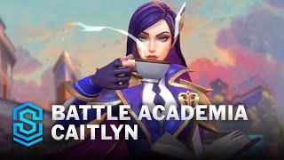 Battle Academia Caitlyn Wild Rift Skin Spotlight