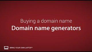 Domain name generator - Buying a domain name [5/9]