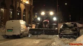 4K| Valtra N163 Plowing Snow