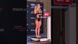 MACKENZIE DERN OFFICIAL WEIGH IN UFC ABU DHABI