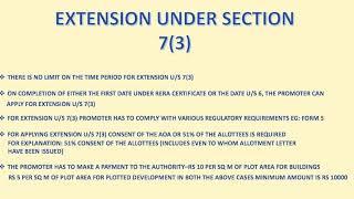 Extension Under MAHARERA for Promoter