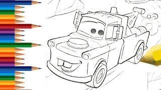 Disney Pixar Cars Lightning McQueen, Sally, Tow Mater, Fillmore, Mack | Cute Cartoon Characters