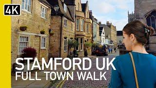 Beautiful Walk in Stamford, Lincolnshire England | Best UK Towns to Live in the UK? [CC]