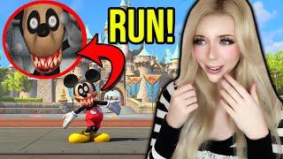 If You See CREEPY MICKEY MOUSE at Disneyland, RUN AWAY FAST!! (Disneyland Adventures Game)