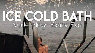 ICE COLD Winter Bath in the nude | NEW YEARS EVE Sweden ep.59 #gopro