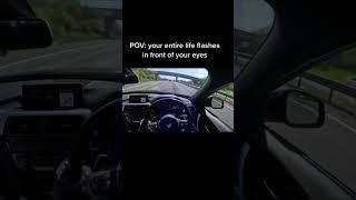 Passenger gets Audi rs6 autobahn car crash  flashbacks in the 340i #shorts