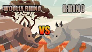 Woolly Rhino vs Rhino | Modern vs Prehistoric Animals [S1] | Animal Animation