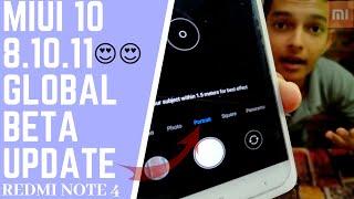 Miui 10 (8.10.11) Global Beta Update || New Rear Camera Ai Portrait Mode