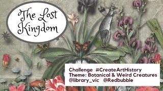 Redbubble Challenge - Create Art History - The Lost Kingdom - Vintage Collage by Gloria Sánchez