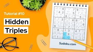 Hidden triples - a Sudoku technique for beginners