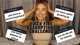 QUICK FIRE ASSUMPTIONS CHALLENGE WITH MY BROTHER!!! | Poppy Mead |