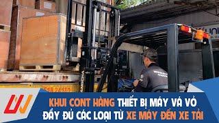 Máy ra vỏ xe con, xe tải các loại về hàng tại kho Uni Việt tại Tp. Hồ Chí Minh