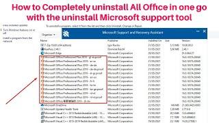How to Completely uninstall Office with the uninstall Microsoft support tool | Uninstall Office