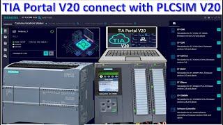 TIA Portal V20 simulation with PLCSIM V20 and PLCSIM Advanced V7