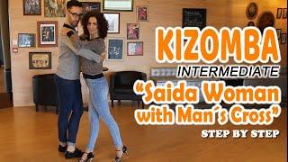 Kizomba  Saída Woman With Man´s Cross  Step By Step Video