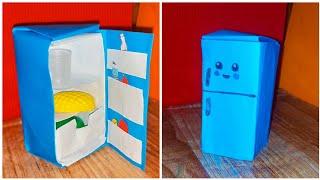 DIY Origami Refrigerator idea || How To Make paper Refrigerator || Origami Craft || Miniature Craft