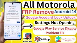 New Method All Motorola Android 14 FRP Unlock Setting Not Open4 Without PC/Last Security Update 2024