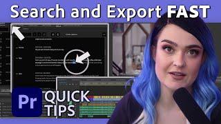 How to Export SRT files FAST in Premiere Pro | Quick Tips with Valentina Vee | Adobe Video