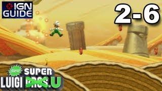 New Super Luigi U 3 Star Coin Walkthrough - Layer-Cake Desert-6: Spinning Sandstones