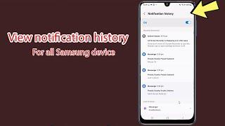 How to see notification history Samsung