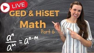  GED Math Live Session: Part 6 - Exponents