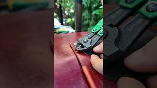 How to install copper rivets#shorts #bagmaking #leather #bag #brass  #shortsvideo #copper #rivet