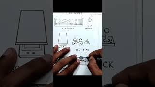 How to draw input devices of computer step by step easily/Computer input devices drawing
