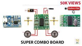 pam 8403 amplifier board Bluetooth chip Charging module connection