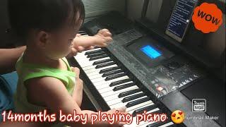 14MONTHS OLD BABY PLAYING PIANO | ZILDJIAN LAVENGCO