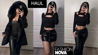 FashionNova Try On Haul️⎹ Black outfit inspo, tops, jumpsuits, skirts, etc !