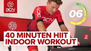 Spinning Workout | GCN auf Deutsch | 40 Minuten Indoor Intervalltraining auf der Rolle