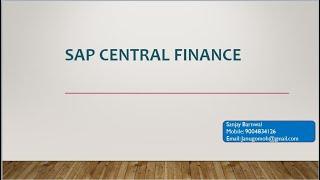 SAP Central Finance (CFIN) in S/4 Hana