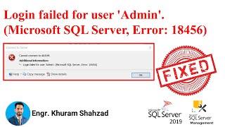 Login failed for user 'Admin'. (Microsoft SQL Server, Error: 18456). Fixed