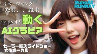 【新曲】【最新の動画生成AI】『だる、、ねよ』- #ai美少女 #スライドショー #runway #aiグラビア  #ai動画 #SunoAI #女子高校生 #ai美女 #slide #ai生成