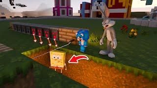 Minecraft but Spongebob prank with Bugs Bunny !