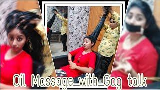 Requested Video | Gag talk | Long Hair Oil Massage with my partner |  @SharmysVlogs ️