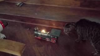 Western Magic Action Tin Train repaired