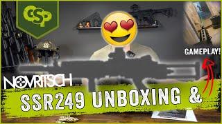 Novritsch LMG Unboxing & Gameplay! | SSR249 AEG alias M249 SAW | GSP Gun Check light