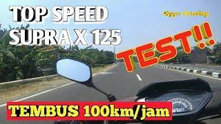 TEST TOP SPEED Motor SUPRA X 125 ‼️ Ngerii !! TEMBUS 100km/jam #suprax125 #supra #cygermotovlog