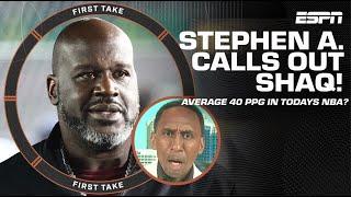 LIES! LIES! LIES! ️ - Stephen A. calls out Shaq for 40 PPG comments | First Take